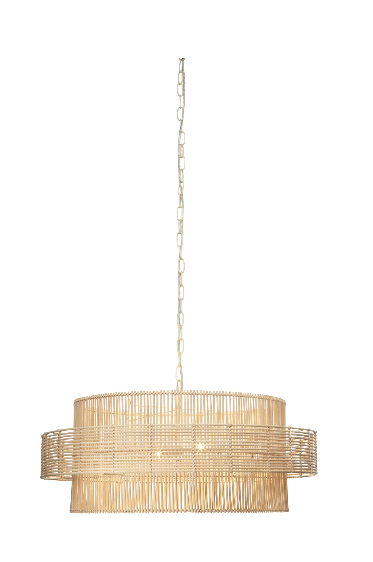 Jamie Young Concentric Rattan 2-Light Pendant