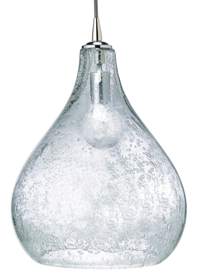 Jamie Young Curved Seeded Glass 1-Light Pendant, Large