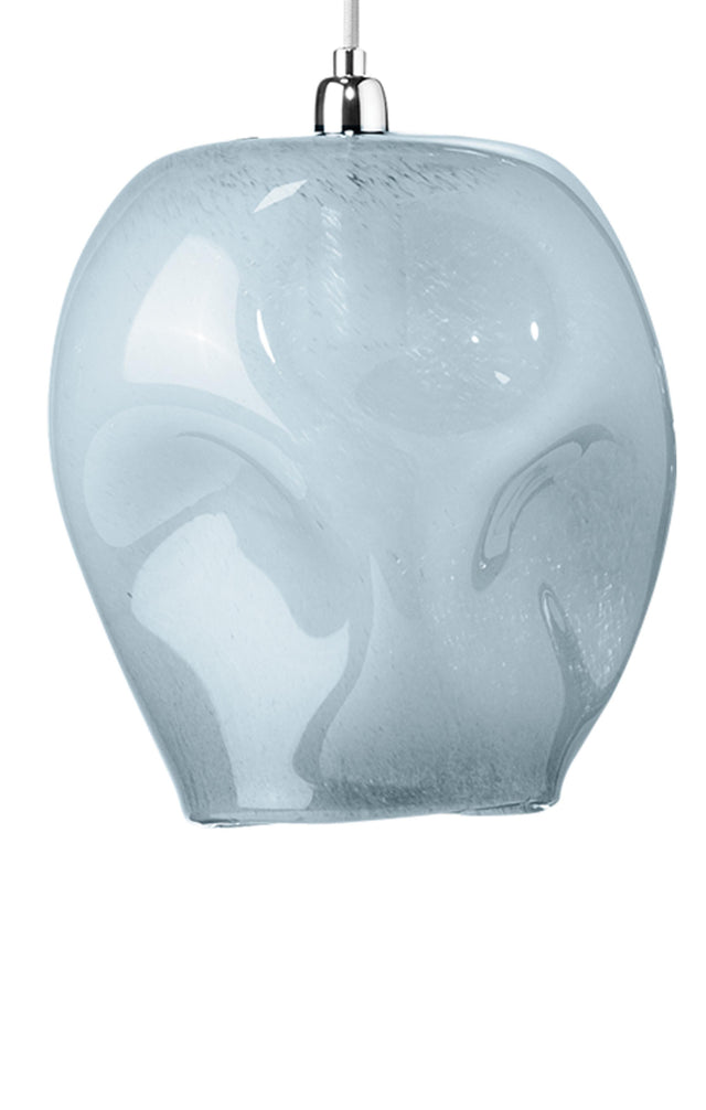 Jamie Young Dimpled Glass 1-Light Pendant, Blue