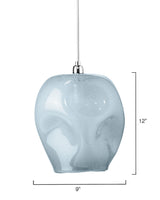 Jamie Young Dimpled Glass 1-Light Pendant, Blue