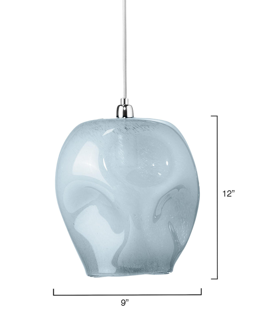 Jamie Young Dimpled Glass Pendant, Blue