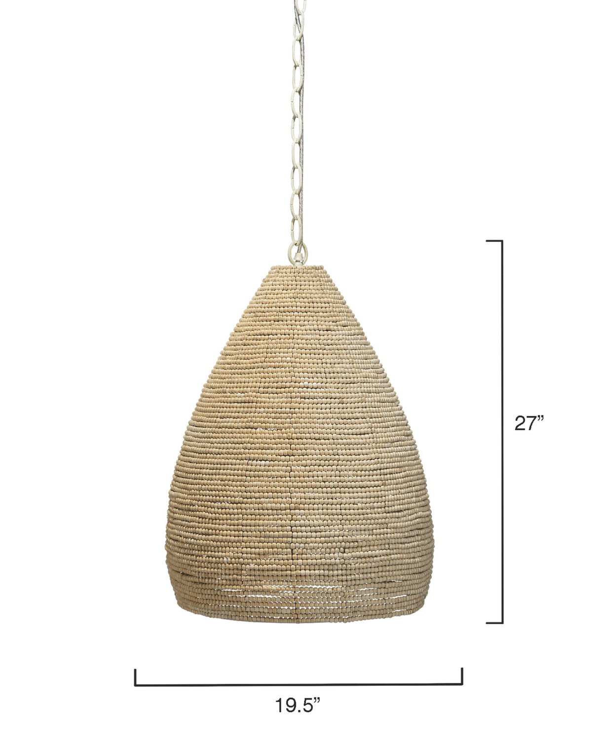 Jamie Young Gulf Wood Beaded 1-Light Pendant