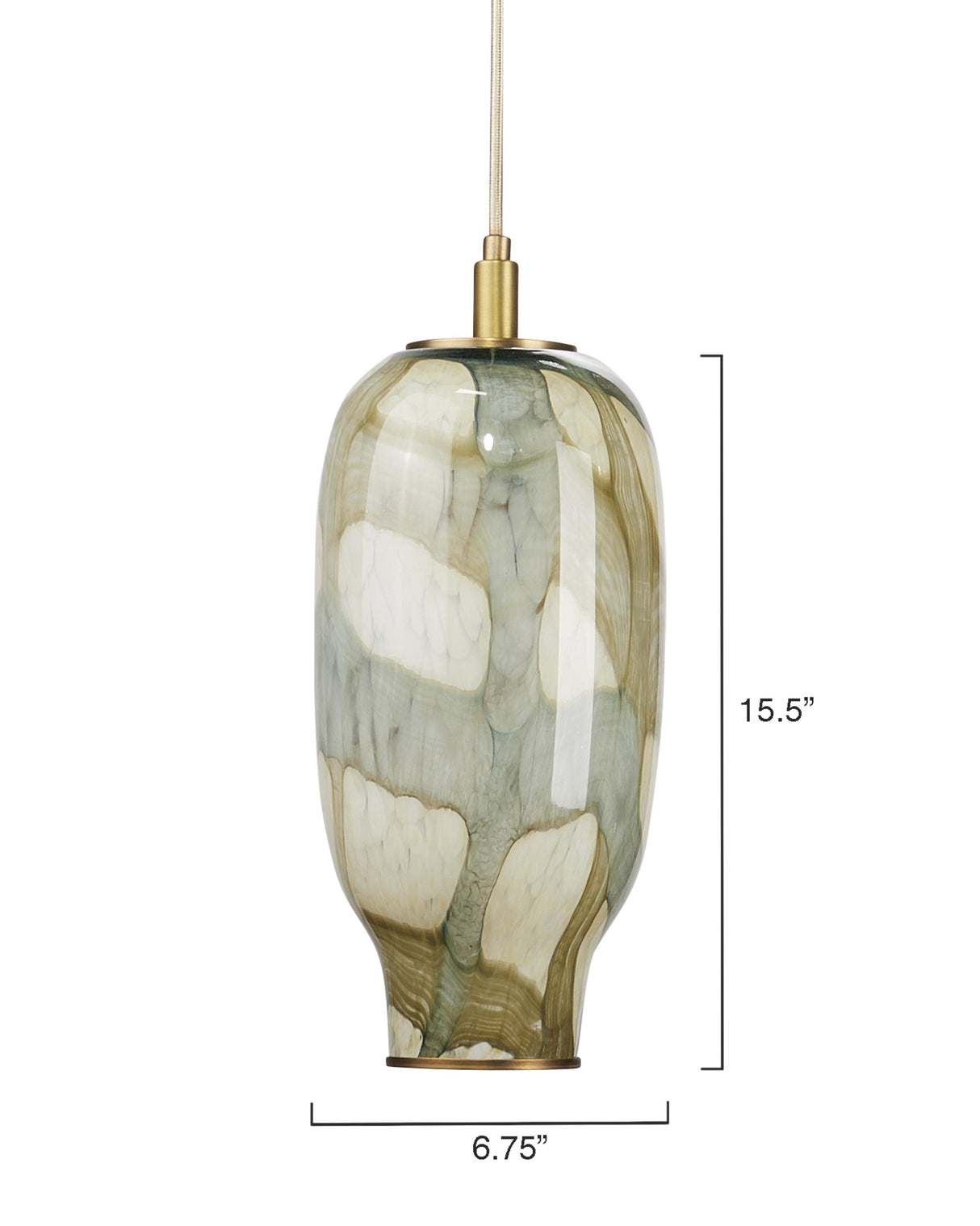 Jamie Young Helen Glass 1-Light Pendant, Small