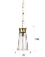 Jamie Young Nara 1-Light Pendant, Antique Brass