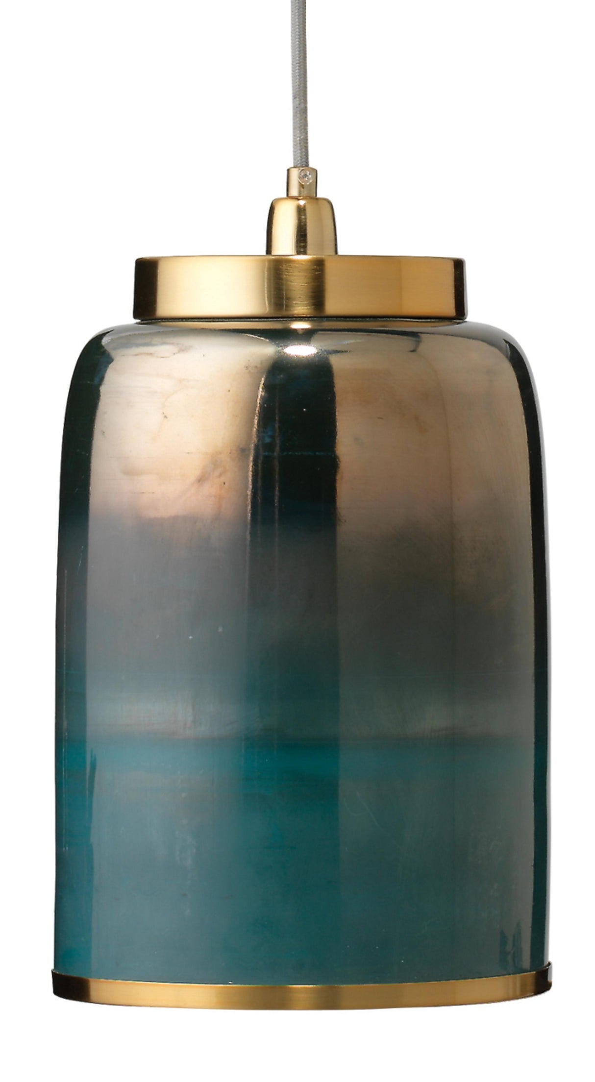 Jamie Young Vapor Metallic Glass 1-Light Pendant, Aqua