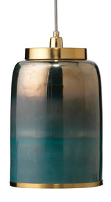 Jamie Young Vapor Metallic Glass 1-Light Pendant, Aqua