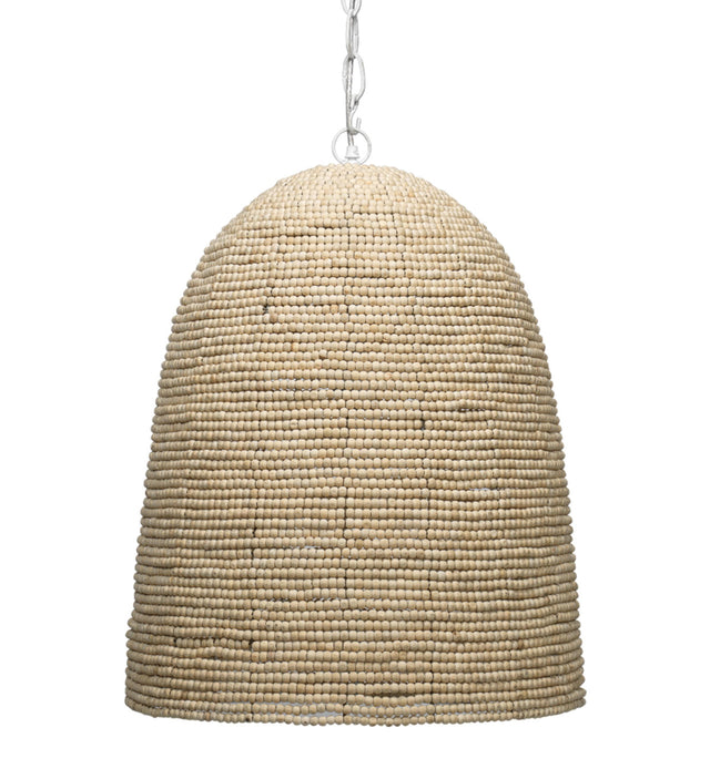 Jamie Young Waterfront Wood Beaded 1-Light Pendant