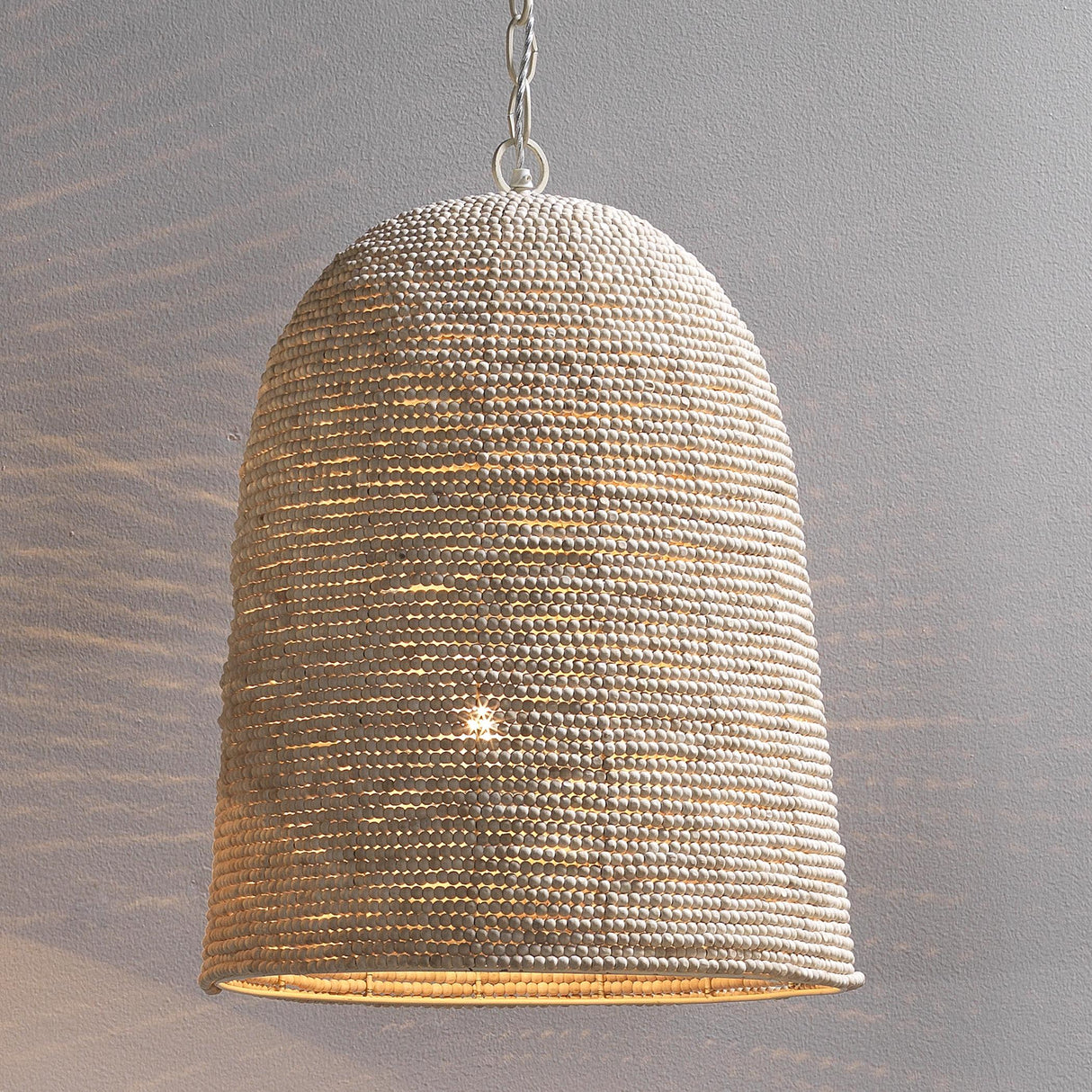 Jamie Young Waterfront Wood Beaded 1-Light Pendant