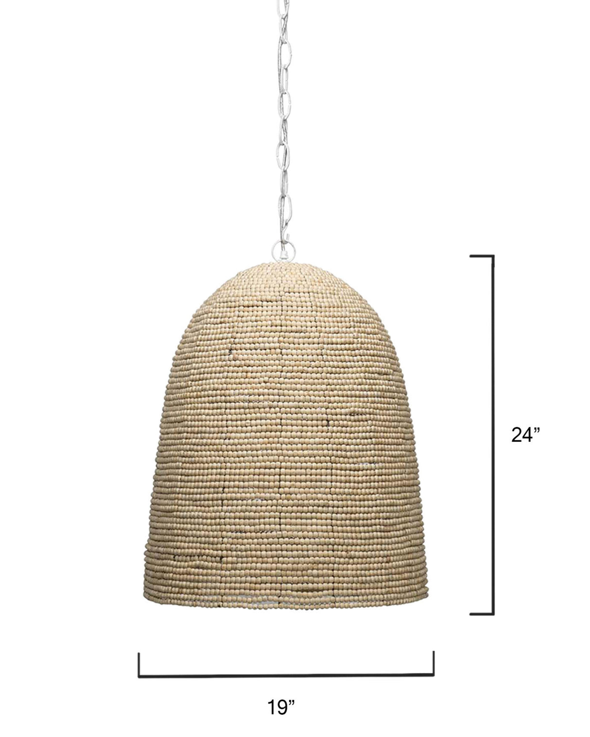 Jamie Young Waterfront Wood Beaded 1-Light Pendant