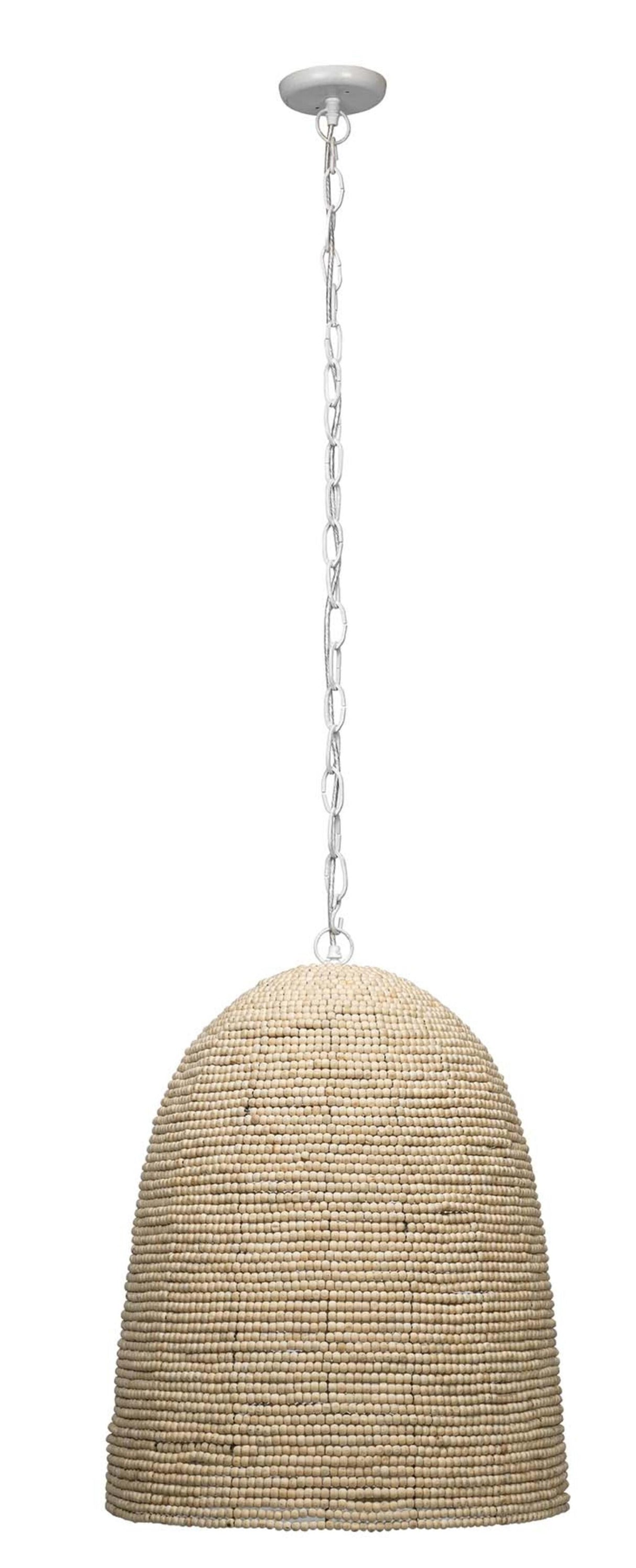 Jamie Young Waterfront Wood Beaded 1-Light Pendant