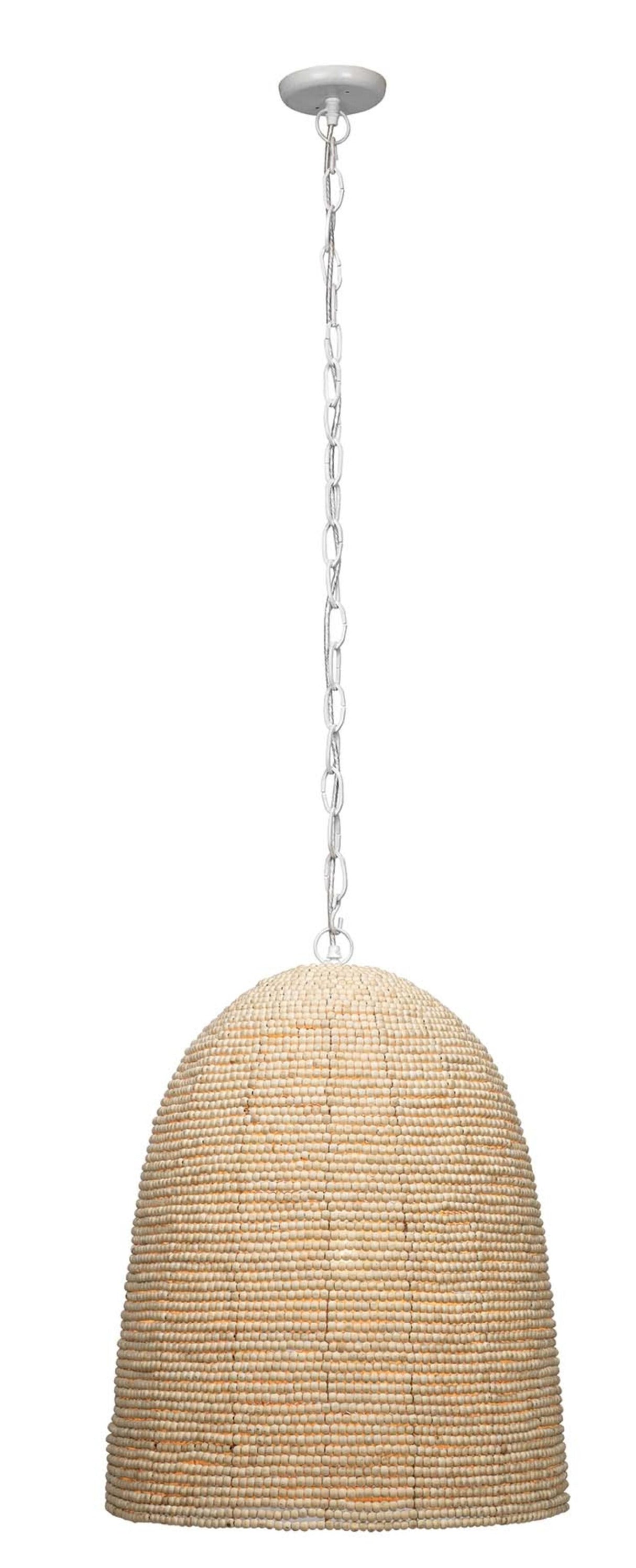 Jamie Young Waterfront Wood Beaded 1-Light Pendant