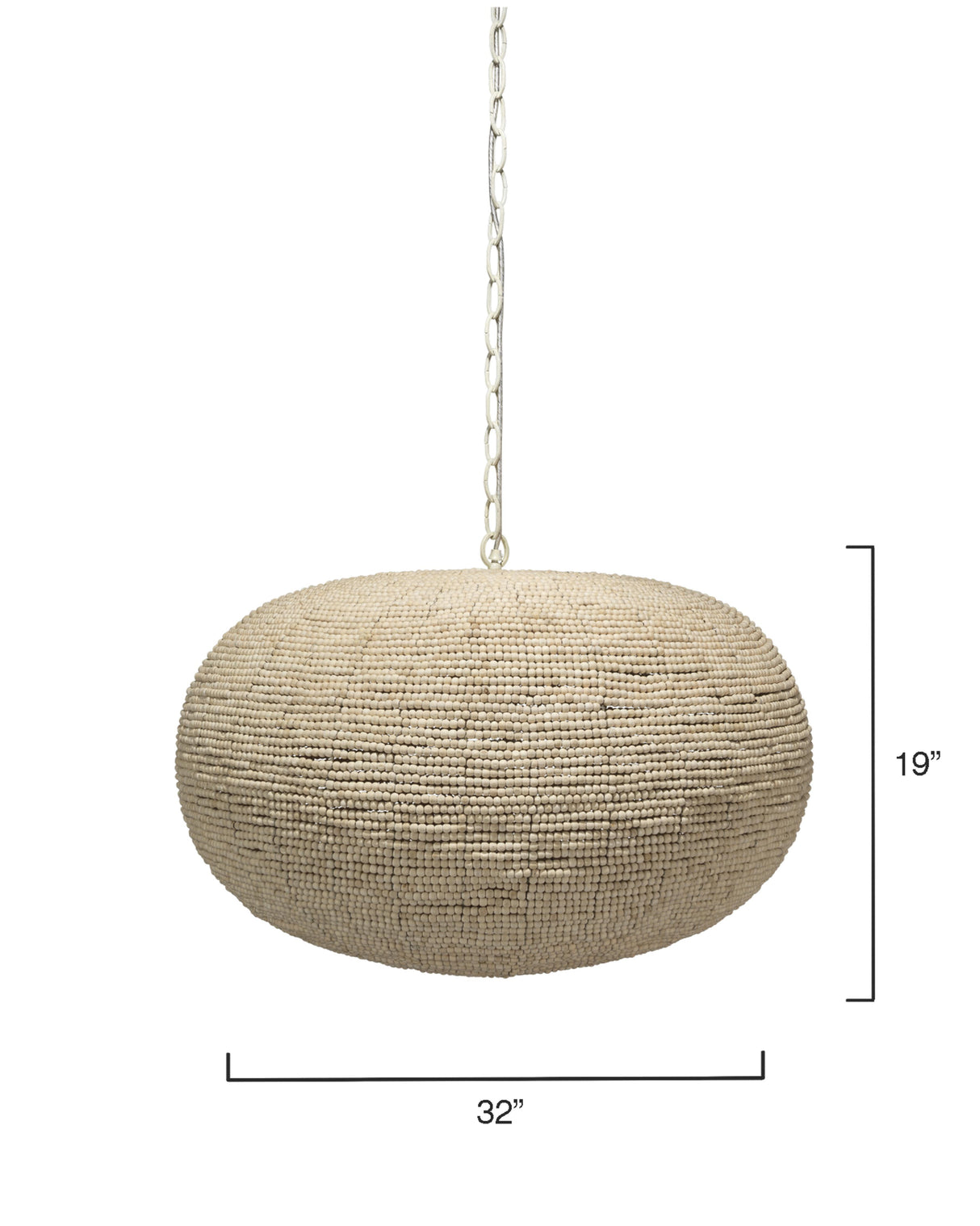 Jamie Young Whirlpool Beaded Wood 3-Light Pendant