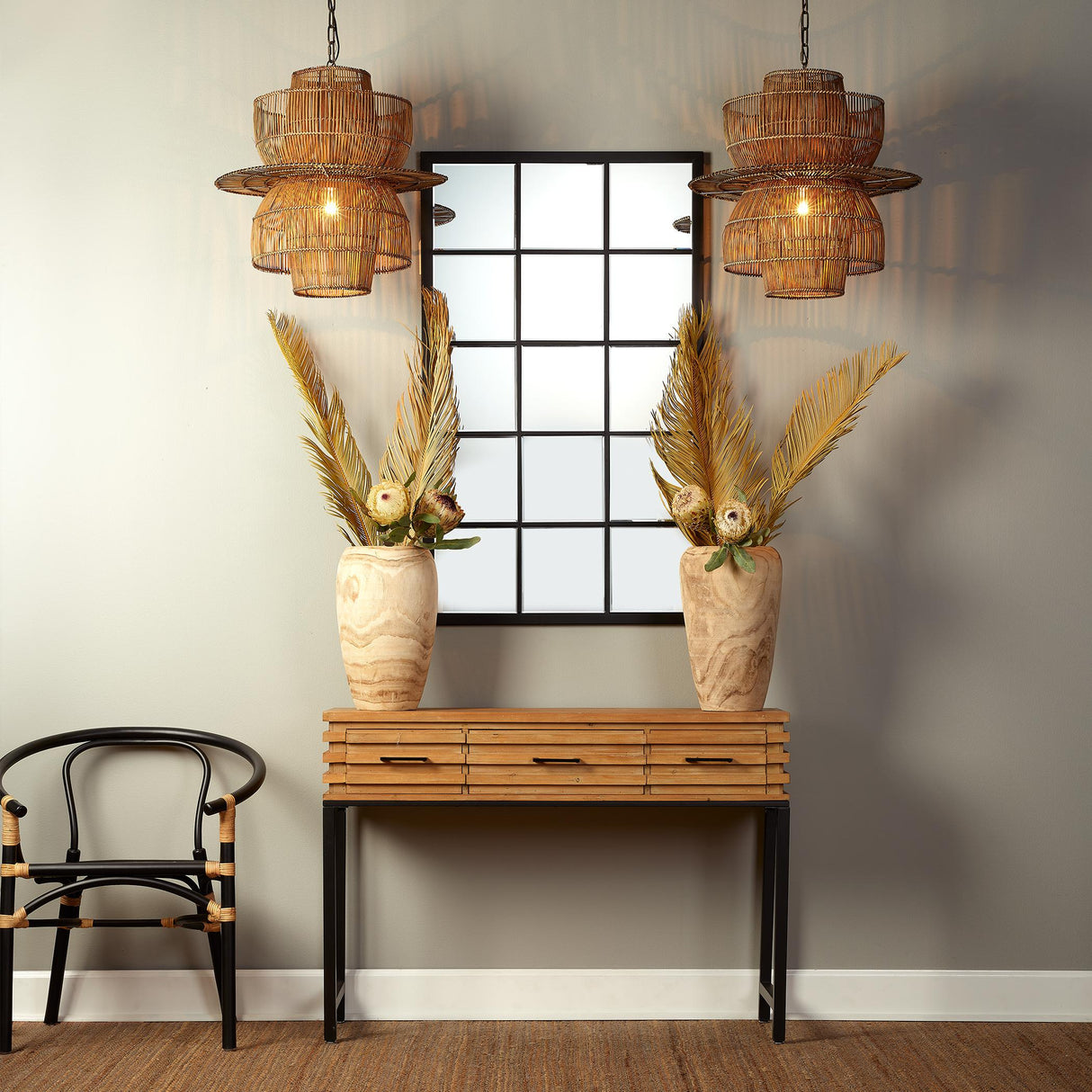 Jamie Young Nazas Rattan 1-Light Pendant