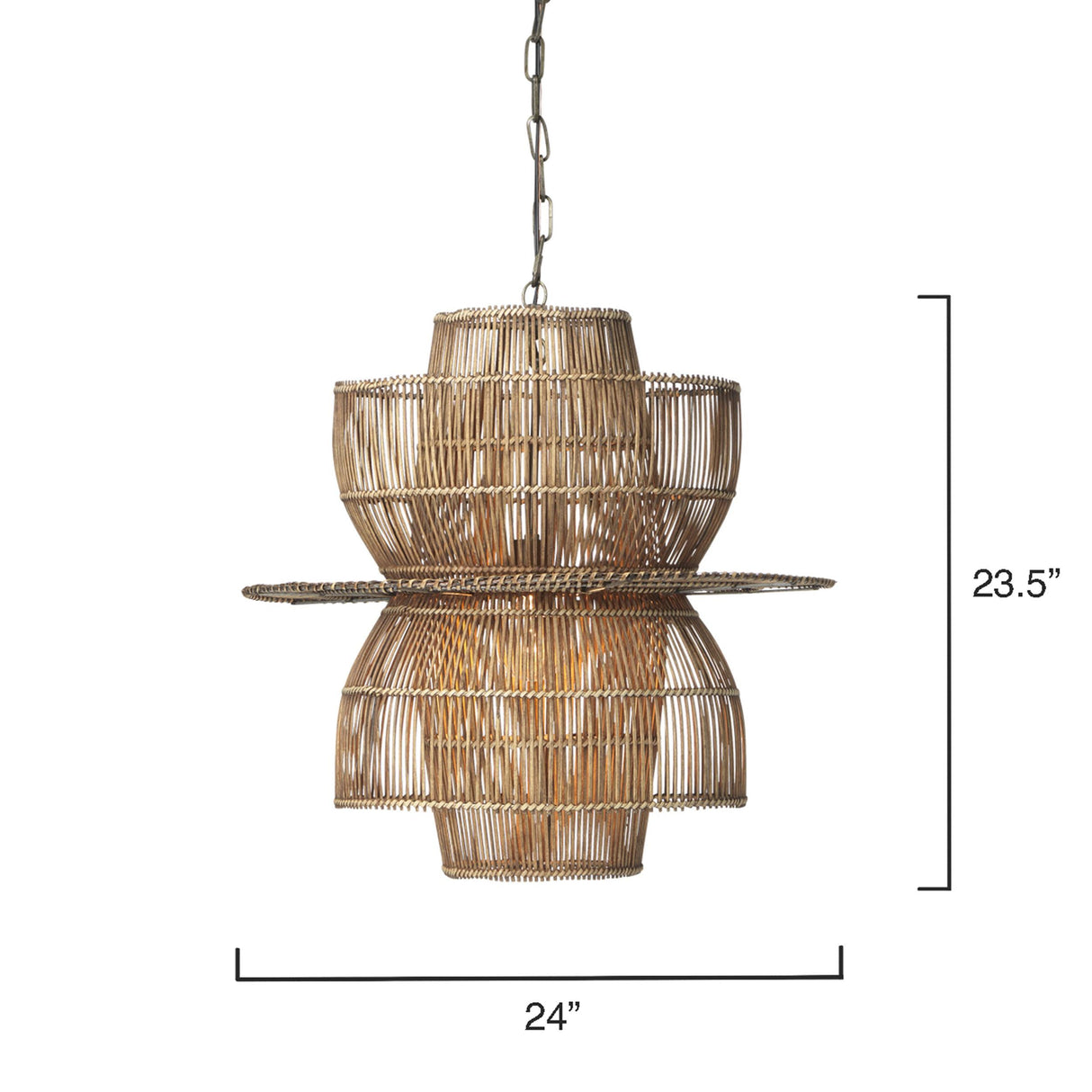 Jamie Young Nazas Rattan 1-Light Pendant