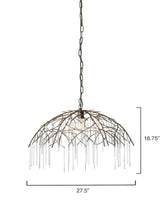 Jamie Young Vine Glass and Iron 1-Light Pendant