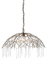 Jamie Young Vine Glass and Iron 1-Light Pendant