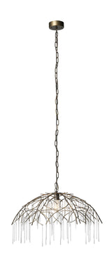 Jamie Young Vine Glass and Iron 1-Light Pendant