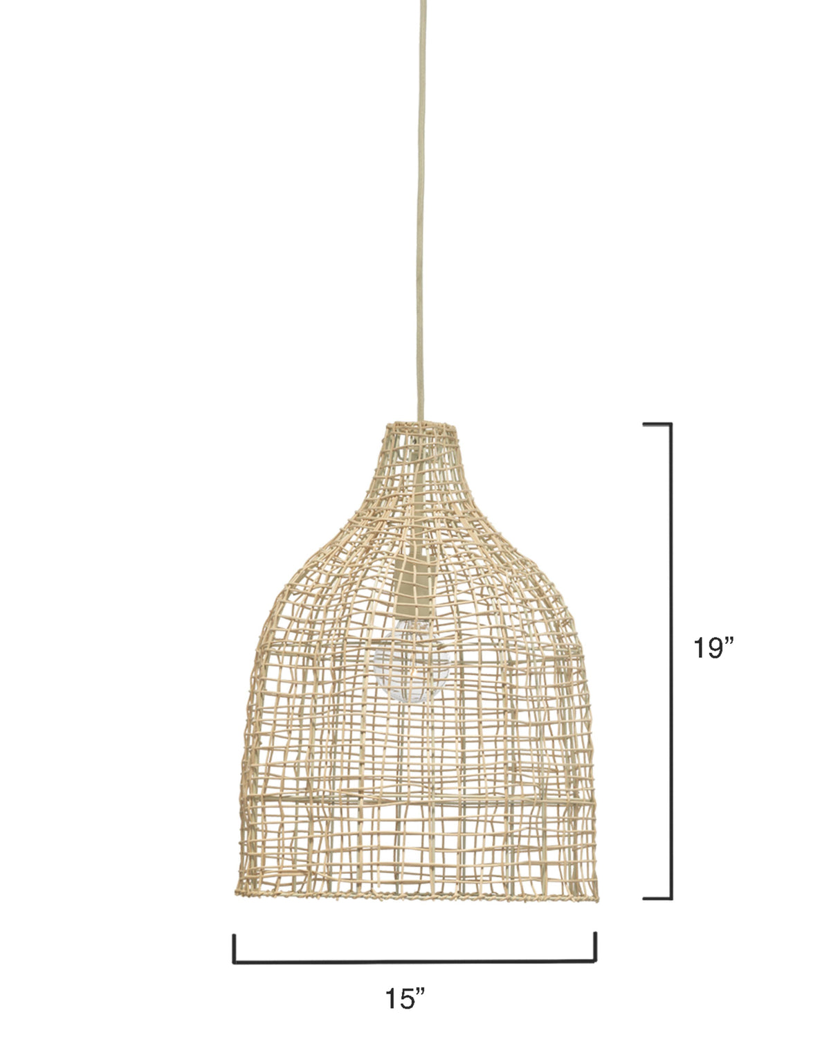 Jamie Young Whisper Rattan 1-Light Pendant