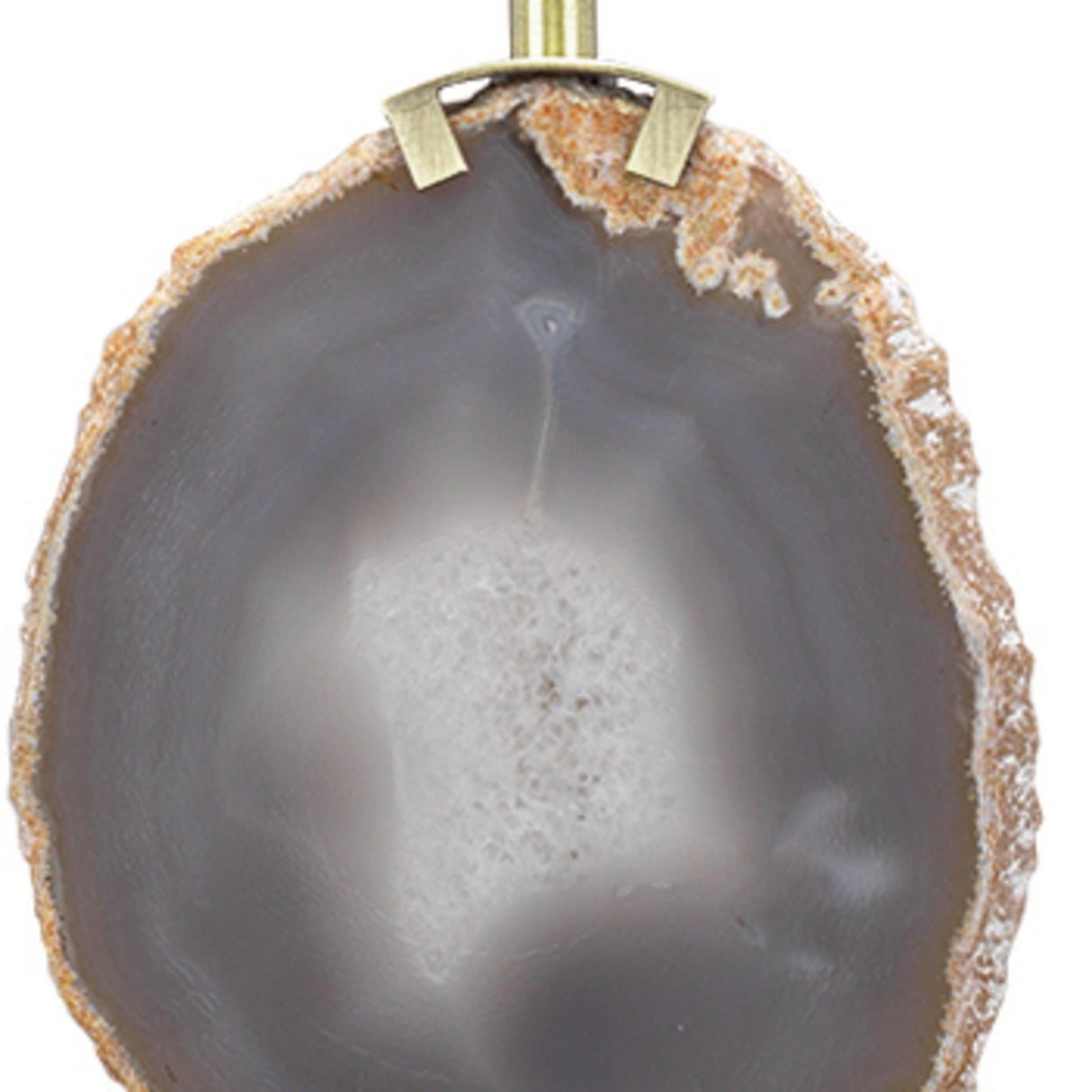 Jamie Young Agate Slice Table Lamp with Linen Shade