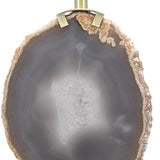 Jamie Young Agate Slice Table Lamp with Linen Shade