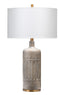 Jamie Young Annex Cement Table Lamp with Linen Shade