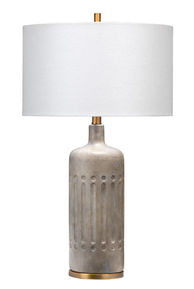 Jamie Young Annex Cement Table Lamp with Linen Shade