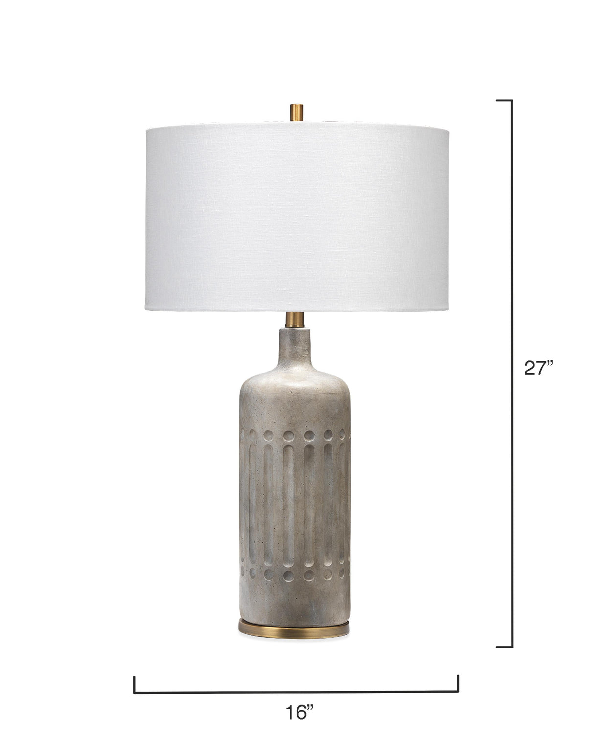 Jamie Young Annex Cement Table Lamp with Linen Shade