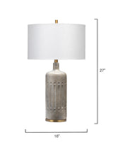 Jamie Young Annex Cement Table Lamp with Linen Shade