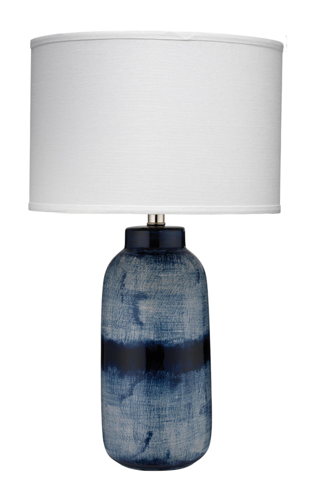 Jamie Young Batik Ceramic Table Lamp with Linen Shade