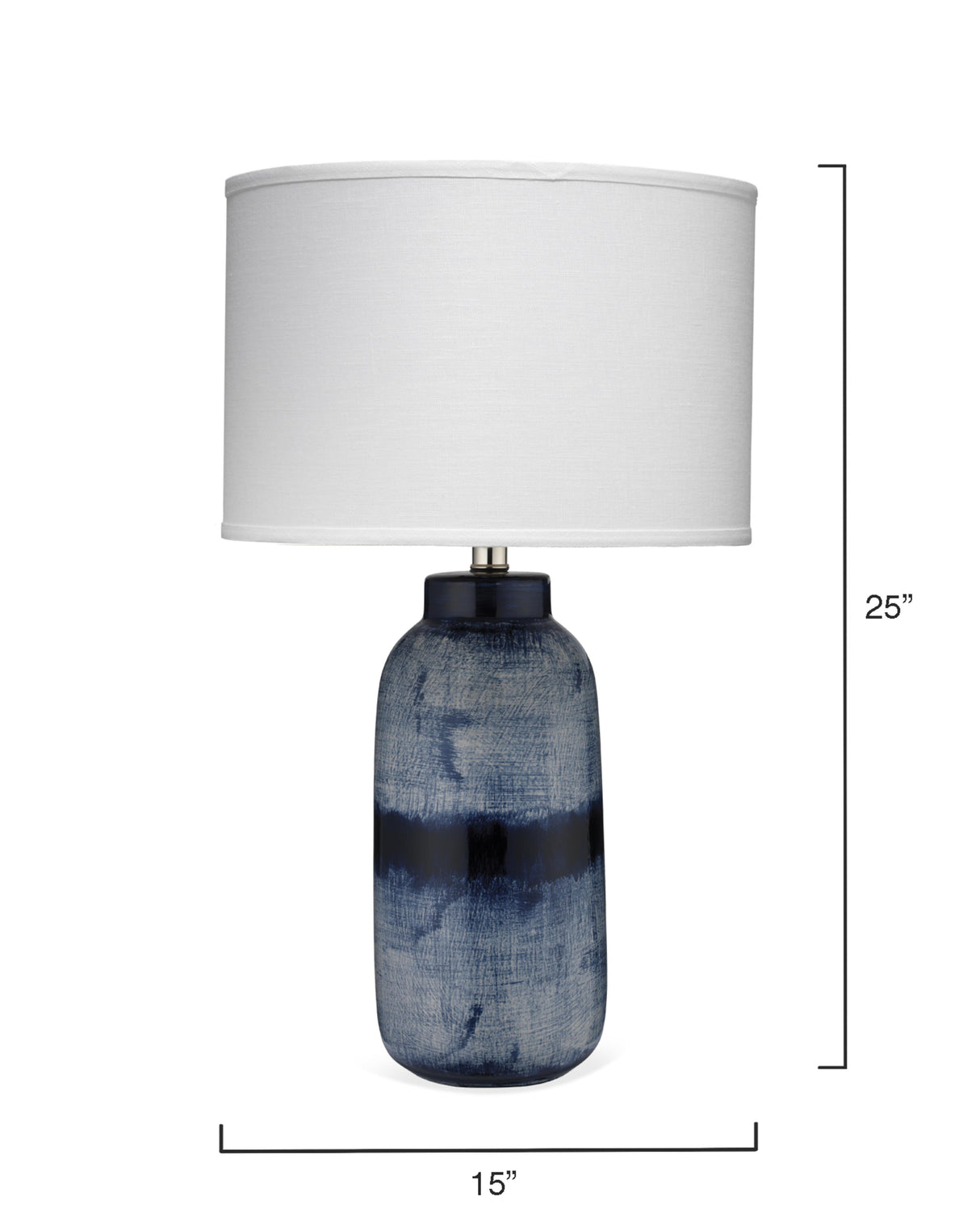 Jamie Young Batik Ceramic Table Lamp with Linen Shade