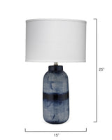 Jamie Young Batik Ceramic Table Lamp with Linen Shade