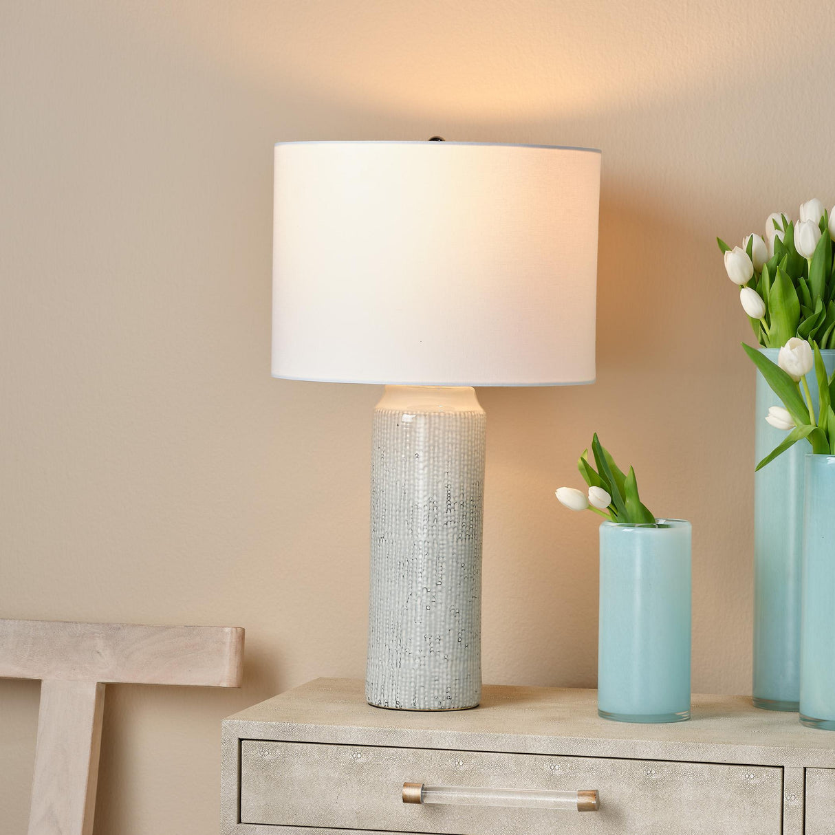 Jamie Young Bella Ceramic Table Lamp, Blue