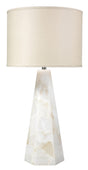 Jamie Young Borealix Alabaster Hexagon Table Lamp with Linen Shade