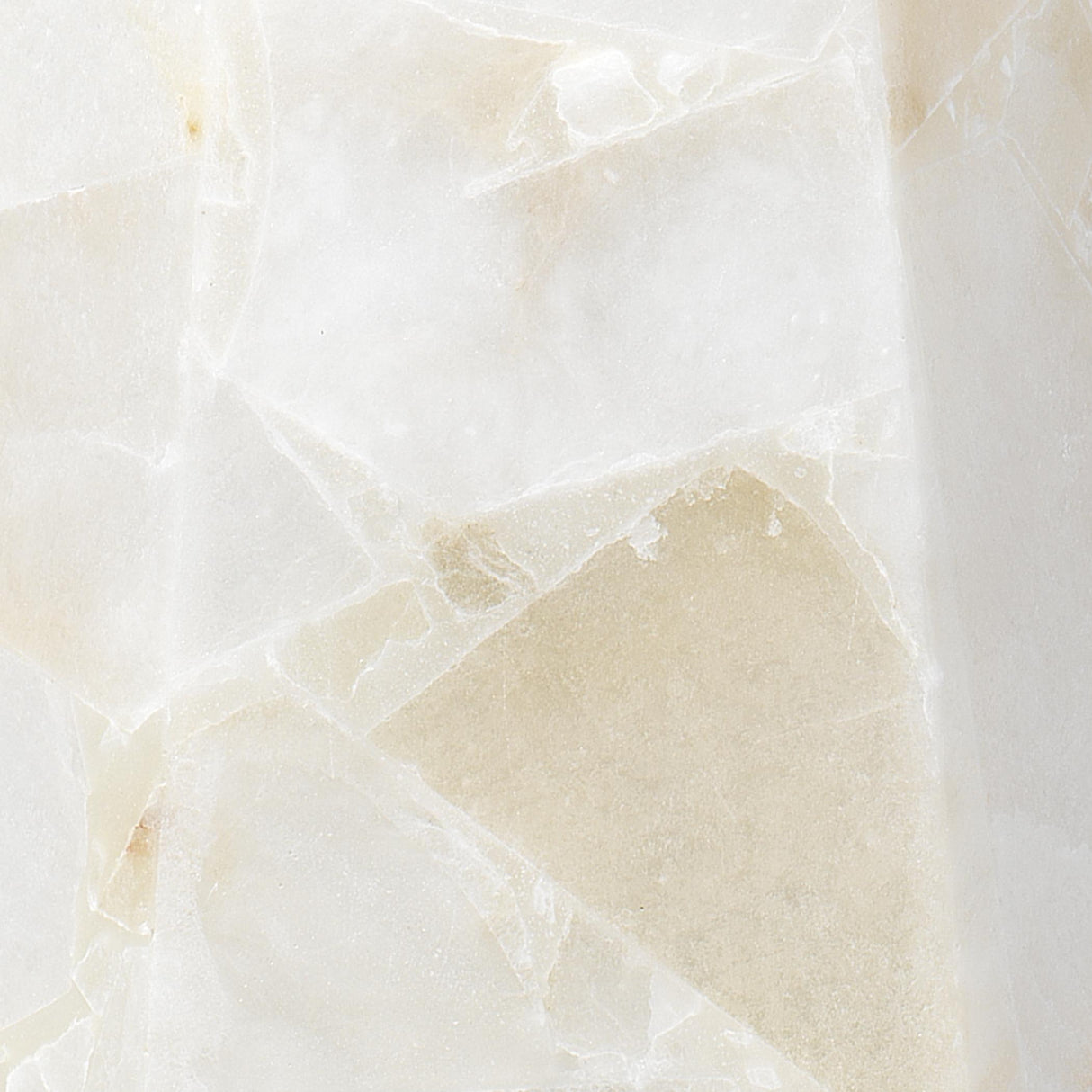 Jamie Young Borealix Alabaster Hexagon Table Lamp with Linen Shade