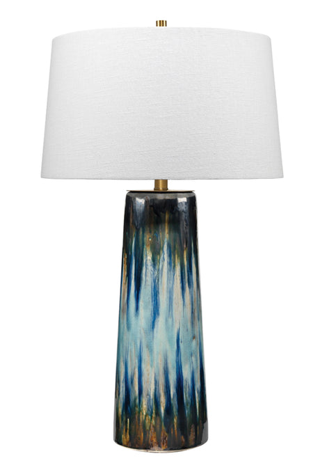 Jamie Young Brushstroke Ceramic Table Lamp with Linen Shade