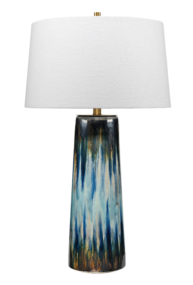 Jamie Young Brushstroke Ceramic Table Lamp with Linen Shade