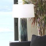 Jamie Young Brushstroke Ceramic Table Lamp with Linen Shade