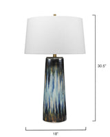 Jamie Young Brushstroke Ceramic Table Lamp with Linen Shade