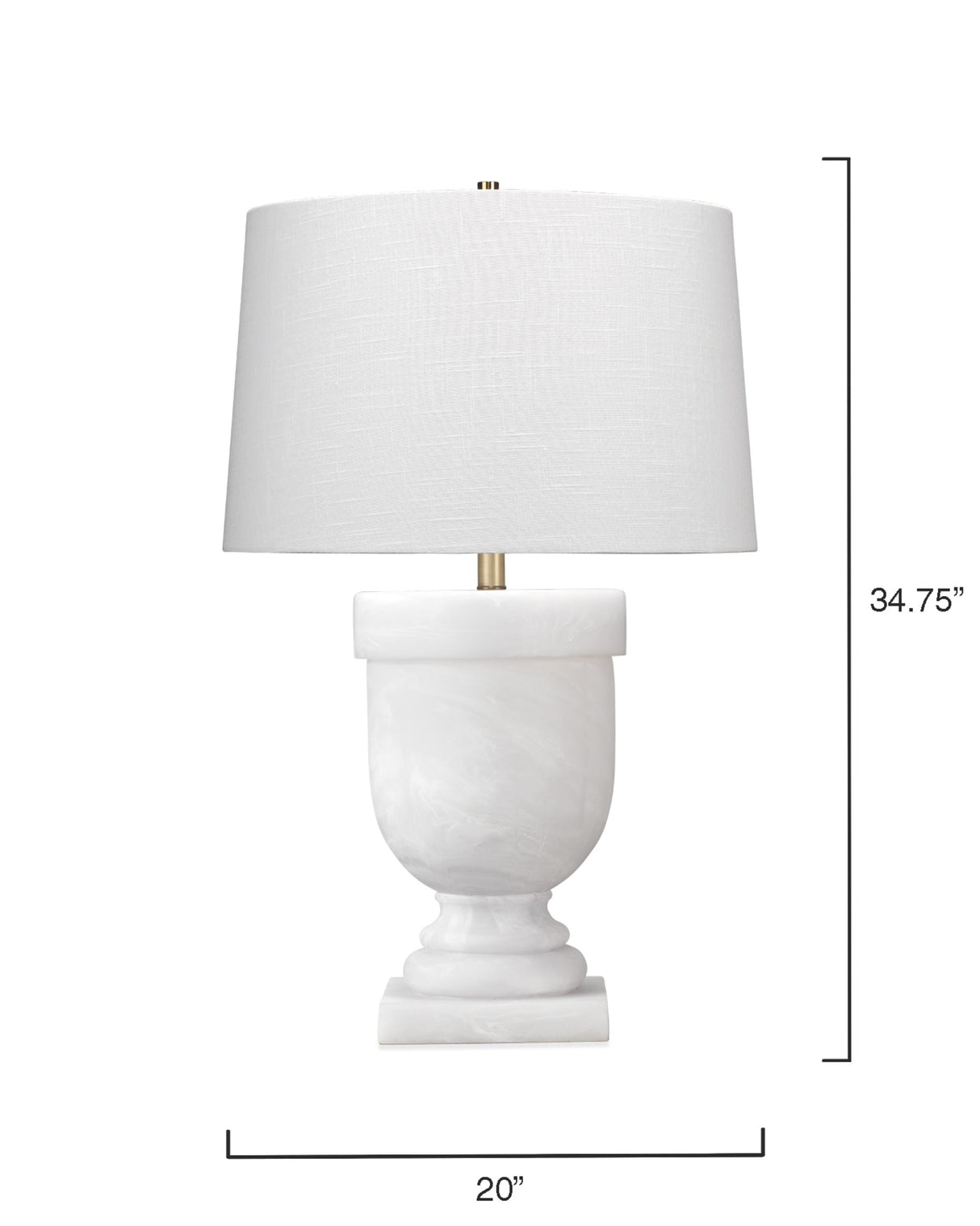 Jamie Young Carnegie Resin Table Lamp with Linen Shade