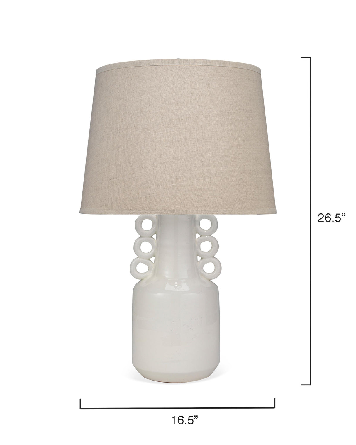 Jamie Young Circus Ceramic Table Lamp with Linen Shade