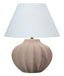 Jamie Young Clamshell Ceramic Table Lamp with Linen Shade