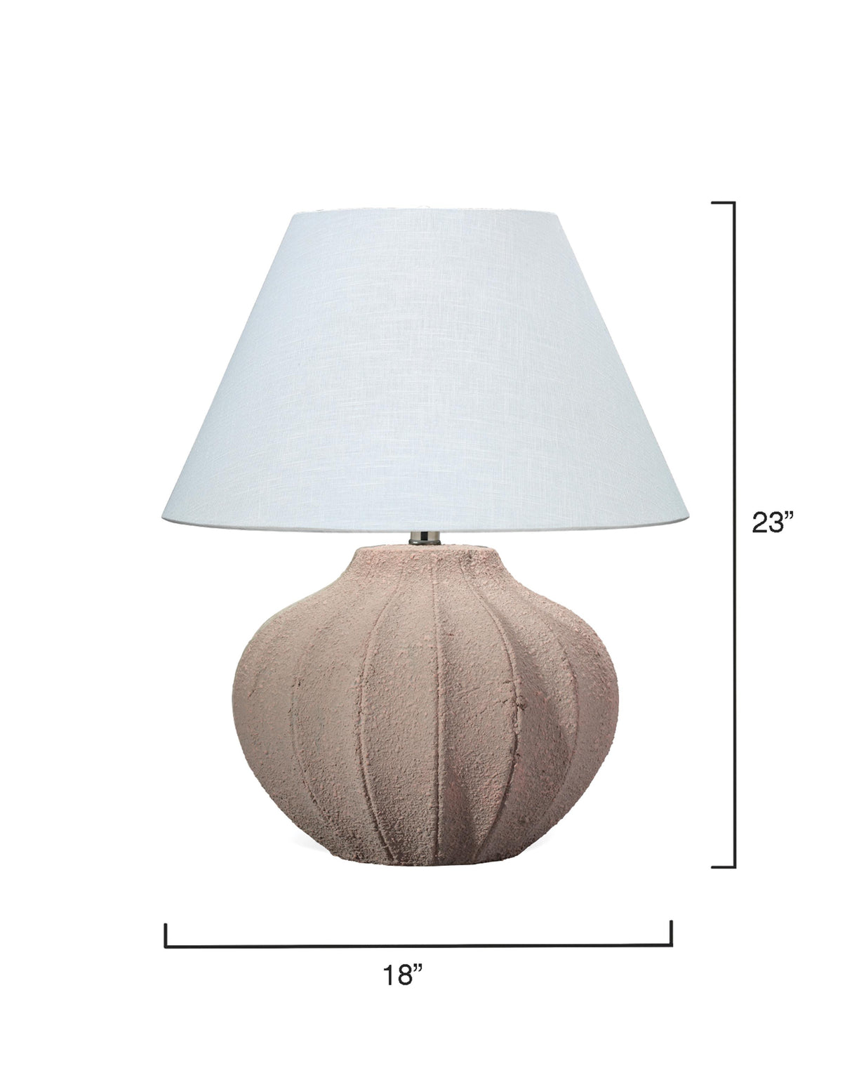 Jamie Young Clamshell Ceramic Table Lamp with Linen Shade