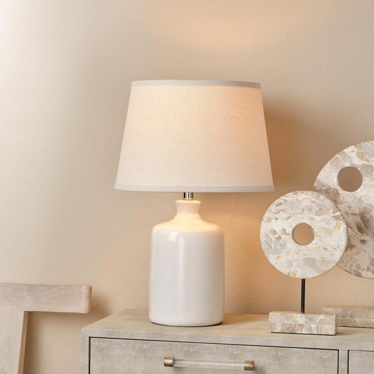 Jamie Young Milk Jug Glass Table Lamp, Cream