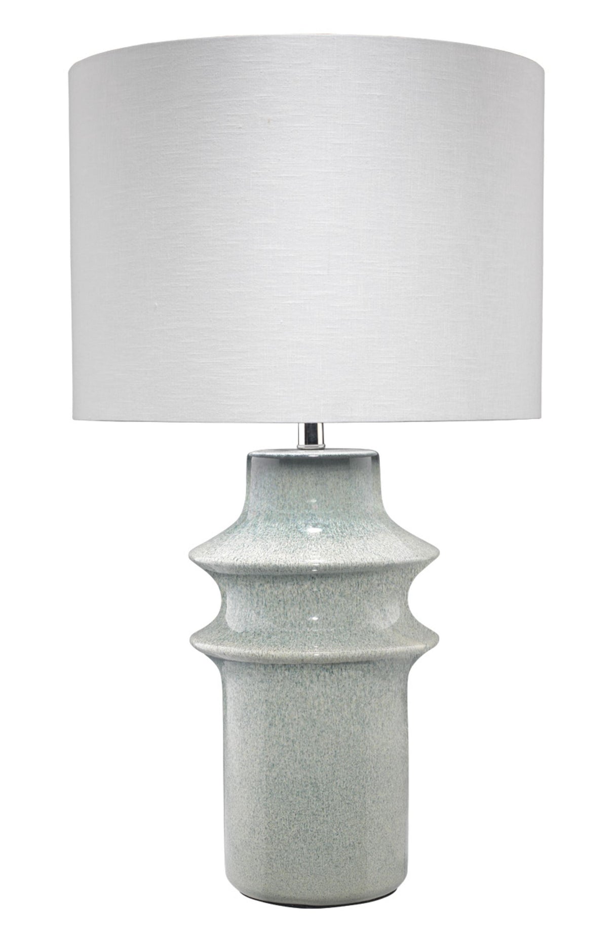 Jamie Young Cymbals Ceramic Table Lamp with Linen Shade