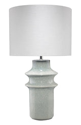 Jamie Young Cymbals Ceramic Table Lamp with Linen Shade