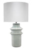 Jamie Young Cymbals Ceramic Table Lamp with Linen Shade