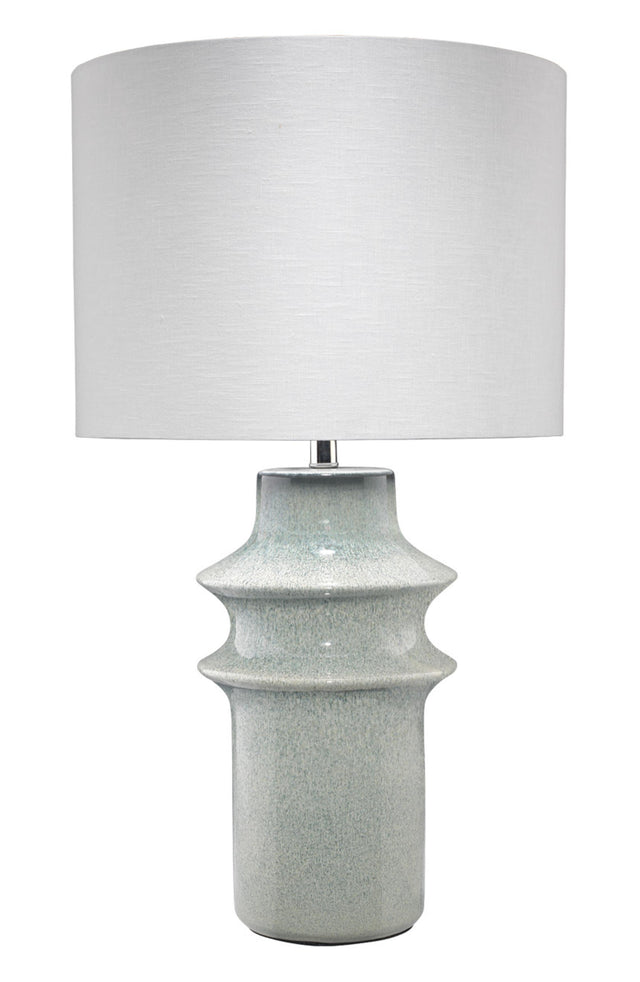 Jamie Young Cymbals Ceramic Table Lamp with Linen Shade