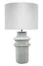 Jamie Young Cymbals Ceramic Table Lamp with Linen Shade
