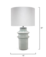 Jamie Young Cymbals Ceramic Table Lamp with Linen Shade