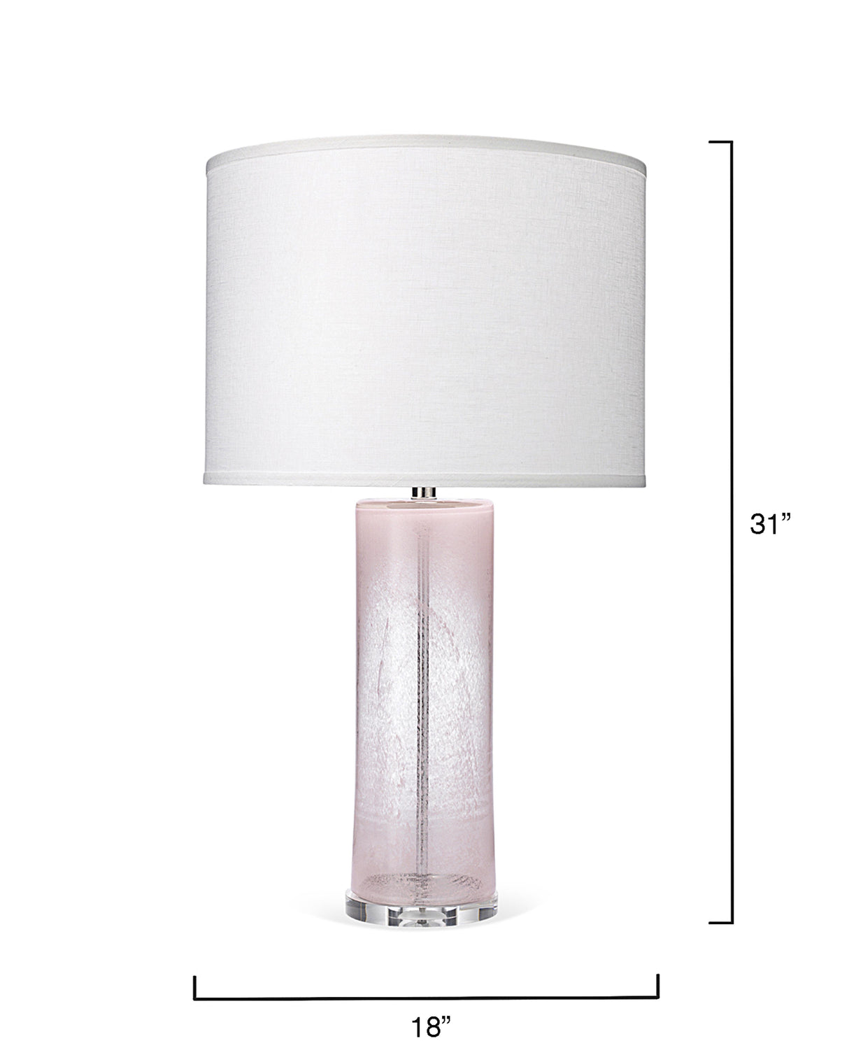 Jamie Young Dahlia Glass Table Lamp with Linen Shade
